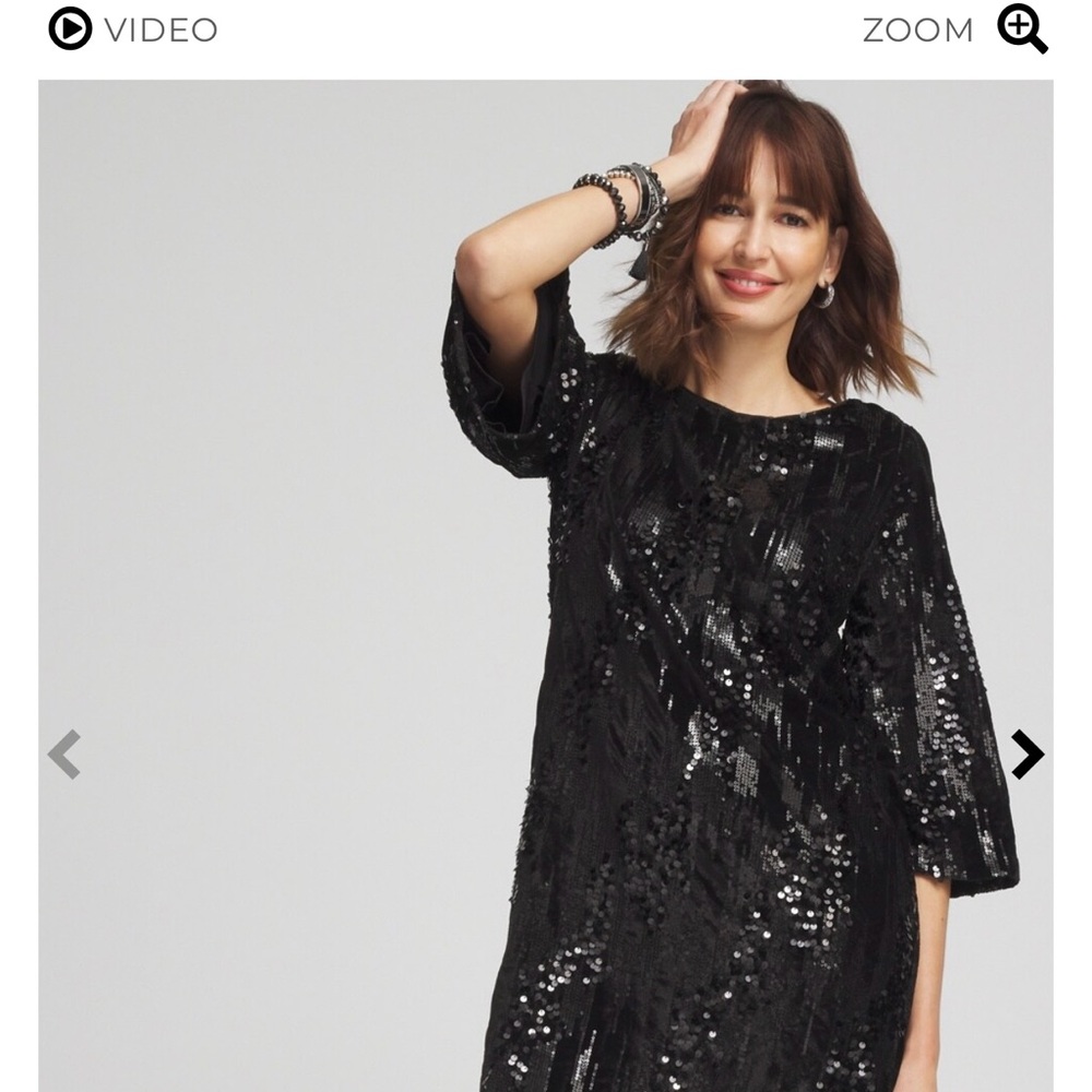 Chico's Black Sequin Dress